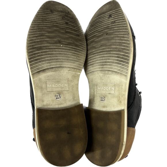 Steve Madden Falout Black Suede Oxford Dress Shoes Almond Toe Men's 11.5 US - Picture 7 of 8